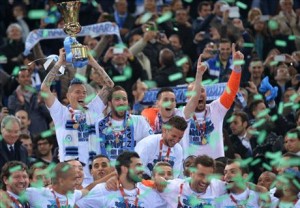 TIM Cup, la premiazione del Napoli