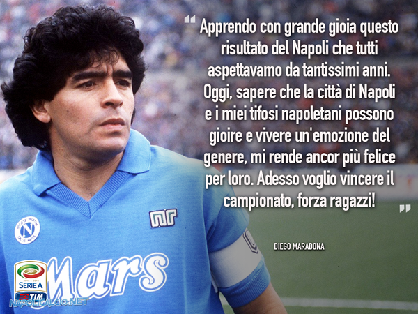 Maradona vuole lo scudetto per Napoli